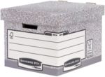 BANKERS BOX System Archivboxen Grau, Weiß 33,5 x 40,4 x 29,2 cm 10 Stück