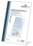 DURABLE Tischaufsteller DIN A4 L-Form 21 (B) x 9 (T) x 30 (H) cm Transparent 2 Stück