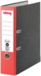 Viking Breit Ordner DIN A4 80 mm Rot, Schwarz 2 Ringe Pappkarton Wolkenmarmor Hochformat Recycled