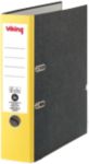 Viking Ordner DIN A4 80 mm Gelb, Schwarz 2 Ringe Pappkarton Wolkenmarmor Hochformat Recycled