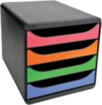 Thumbnail - Exacompta Schubladenboxen DIN A4+ Mehrfarbig, Schwarz 27,8 x 34,7 x 26,7 cm