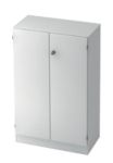 Thumbnail - Hammerbacher Schrank Melamin 3 Fachböden abschließbar 800 x 420 x 1.270 mm Weiß