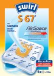 Thumbnail - Swirl Staubsaugerbeutel S 67 AirSpace® Orange, Weiß 4 Stück