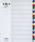 DURABLE Blanko Register DIN A4+ Farbig Sortiert 20-teilig PP (Polypropylen) 11 Löcher 6759-27