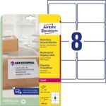 Thumbnail - AVERY Zweckform L7993-25 Adressetiketten DIN A4 Weiß 99,1 x 67,7 mm 25 Blatt à 8 Etiketten