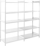 ARNO SPACE Epsilon Anbauregal 5 Fachböden Stahl 1.000 x 500 x 2.000 mm Hellgrau