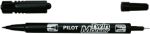 Pilot Twin Marker Permanentmarker 76% Recycelt Extra Fein Rundspitze 0,4 - 0,8 mm Schwarz Nicht nachfüllbar