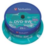 Thumbnail - Verbatim DVD-RW 4.7 GB 25 Stück