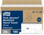Tork Xpress Advanced Falthandtücher H2 M-falz Weiß 2-lagig 471132 20 Stück à 190 Blatt