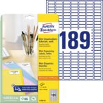 AVERY Zweckform Laser Etiketten L7658-25 Selbsthaftend DIN A4 Weiß 25,4 x 10 mm 25 Blatt à 189 Etiketten