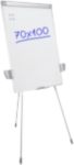 Viking Freihstehendes Dreibeiniges Magnetisches Flipchart Executive Höhenverstellbar 70 x 100 cm Silber, Weiß