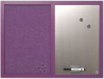 Bi-Office Essentials Kombi-Tafel Nicht magnetisch Wandmontage 45 (B)x60 (H) cm Violett, Silber