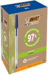 Bic Ecolutions Round Stic Ballpoint Pen Blue 0.4 Mm Medium Ballpoint Pack Of 60