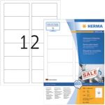 Thumbnail - HERMA Wiederablösbare Etiketten 10304 Weiß DIN A4 88,9 x 46,6 mm 100 Blatt à 12 Etiketten