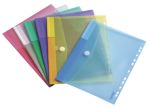 Djois Color Collection Document Wallet Ta510229 A4 Velcro Fastener Pp (Polypropylene) 11 Holes Portrait 21 (W) X 29.7 (H) Cm Assorted Pack Of 12