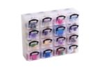 Thumbnail - Really Useful Box Archivbox 0,14 L Schwarz, Transparent 28 x 6,5 x 22,4 cm 16 Stück