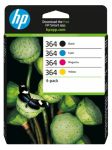 HP 364 Original Tintenpatrone N9J73AE Schwarz, Cyan, Magenta, Gelb Multipack 4 Stück