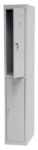 Image of Viking Realspace Metal Locker Base Unit 2 Doors 1 nest Key lock 300 x 500 x 1,800 mm Grey