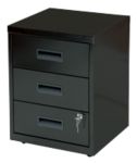Viking Realspace Pedestal 3 Drawers Black 400 X 400 X 510 Mm