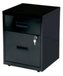 Viking Realspace Pedestal With 2 Lockable Drawers Metal 400 X 400 X 510Mm Black