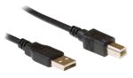 ewent EC2403 1 x USB A Stecker auf 1 x USB B Stecker High Speed Anschlusskabel 3m Schwarz
