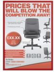Franken X-tra!Line DIN A4 Inforahmen Magnetisch Rot Kunststoff ITSA4M/5 01 23 (B) x 31,7 (H) cm 5 Stück
