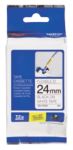 Thumbnail - Brother TZe-FX251 Authentic Flexibles Schriftband Selbstklebend Schwarzer Druck auf Weiß 24 mm x 8m