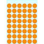 HERMA Markierungspunkte Etiketten 1864 Orange Ø 13 mm 5 Blatt à 48 Etiketten