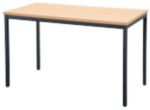 Viking Realspace Rectangular Table Beech Mfc (Melamine Faced Chipboard), Steel Black 1,400 X 700 X 750 Mm