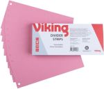 Viking Trennstreifen 100% Recycelt DIN A4 Rosa Pappkarton Rechteckig 2 Löcher 100 Stück