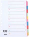 Viking Standard Blanko Register Recycelt 100% DIN A4 Farbig Sortiert Mehrfarbig 10-teilig Pappkarton Rechteckig 11 Löche...
