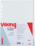 Viking A - Z Alphabetical Dividers A4 White 20 Part Pp (Polypropylene) 11 Holes 400195041