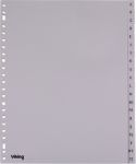Viking A - Z Alphabetische Register DIN A4+ Grau 20-teilig PP (Polypropylen) 23 Löcher