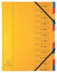 Exacompta Ordnungsmappe 54129E DIN A4 Gelb Manilakarton Mit 12 Fächern 24 x 32 cm