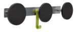 Alba Coat Rack 3 Hooks Black, Silver