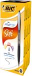 Bic Atlantis Soft Retractable Ballpoint Pen Black 0.4 Mm Medium Refillable Pack Of 12
