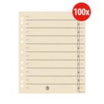 Viking 1 bis 10 Trennblätter Recycled 100% Spezial Chamois 10-teilig Pappkarton 11 Löcher 100 Stück