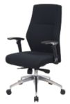 Realspace London Chefsessel Synchronmechanismus Stoff 2D Armlehnen einstellbare Sitzhöhe Schwarz 110 kg