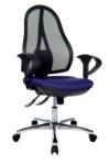 TOPSTAR Bürostuhl Synchronmechanismus Netzstoff Stoff Höhenverstellbare Armlehne Blau, Schwarz 110 kg Open Point SY Delu...