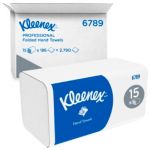 Thumbnail - Kleenex Mainline Falthandtücher V-falz Weiß 2-lagig 6789 15 Stück à 186 Blatt