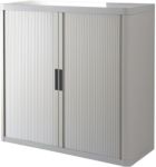 Paperflow Rollladenschrank Abschliessbar mit 2 Fachböden Stahl & Polystyrol EasyOffice 1100 x 415 x 1040mm Grau