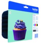 Brother LC123VALBP Original Tintenpatrone Schwarz, Cyan, Magenta, Gelb Multipack 4 Stück