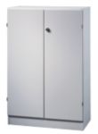 Hammerbacher Flügeltürenschrank mit Metalldrehschloss Matrix Buche 800 x 420 x 1.270 mm