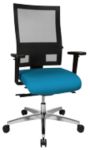 TOPSTAR Bürostuhl Synchronmechanismus Netzstoff Stoff Höhenverstellbare Armlehne Höhenverstellbarer Sitz Blau 110 kg Sit...