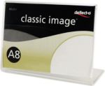 Deflecto Tischaufsteller 480201 DIN A8 quer Transparent Polystyrol 7,6 x 3,2 x 5,9 cm 10 Stück