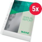 Thumbnail - Leitz Prospekthüllen DIN A4 Glasklar Transparent 180 Mikron PP (Polypropylen) Öffnung oben 11 Löcher 5 Stück