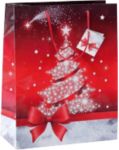 Thumbnail - Sigel Geschenktasche Sparkling Tree Rot 17 x 23 x 9 cm 5 Stück