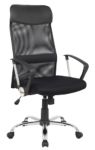 Realspace Mosil Bürostuhl Wippmechanik Netzstoff Feste Armlehne Höhenverstellbarer Sitz Schwarz 110 kg