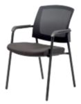 Realspace Sutton Stapelstuhl Netzstoff Stoff Feste Armlehne Nein Schwarz 110 kg 580 x 450 x 850 mm