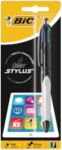 BIC 4 Colours Stylus Kugelschreiber Blau, Schwarz, Rot und Grün Mittel 0.4 mm Nachfüllbar